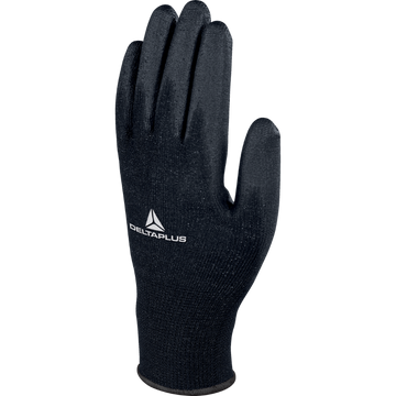 GUANTE DE POLIESTER POLIURETANO NEGRO VE702PN DELTA PLUS - Imagen 1