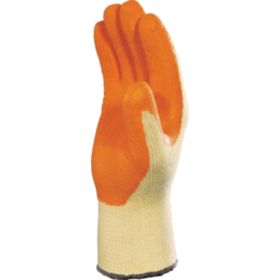 GUANTE DE POLIESTRER RECUBIERTO EN LATEX NARANJA VE730 DELTA PLUS - Imagen 2