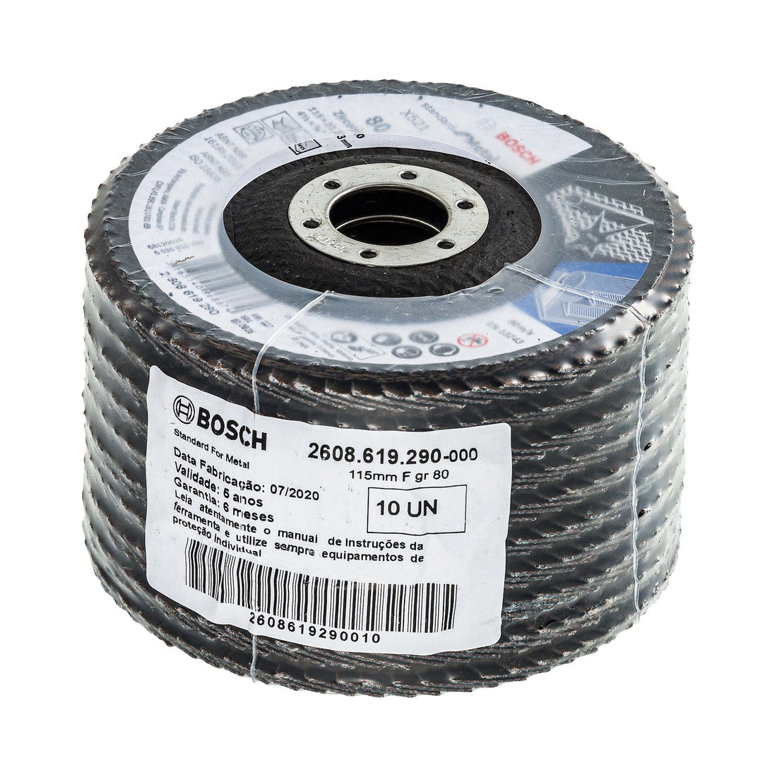 DISCO ABRASIVO FLAP T29 4 1/2" X 7/8" GRANO 80 2608.619.290-000 ZIRCONIO BOSH - Imagen 1