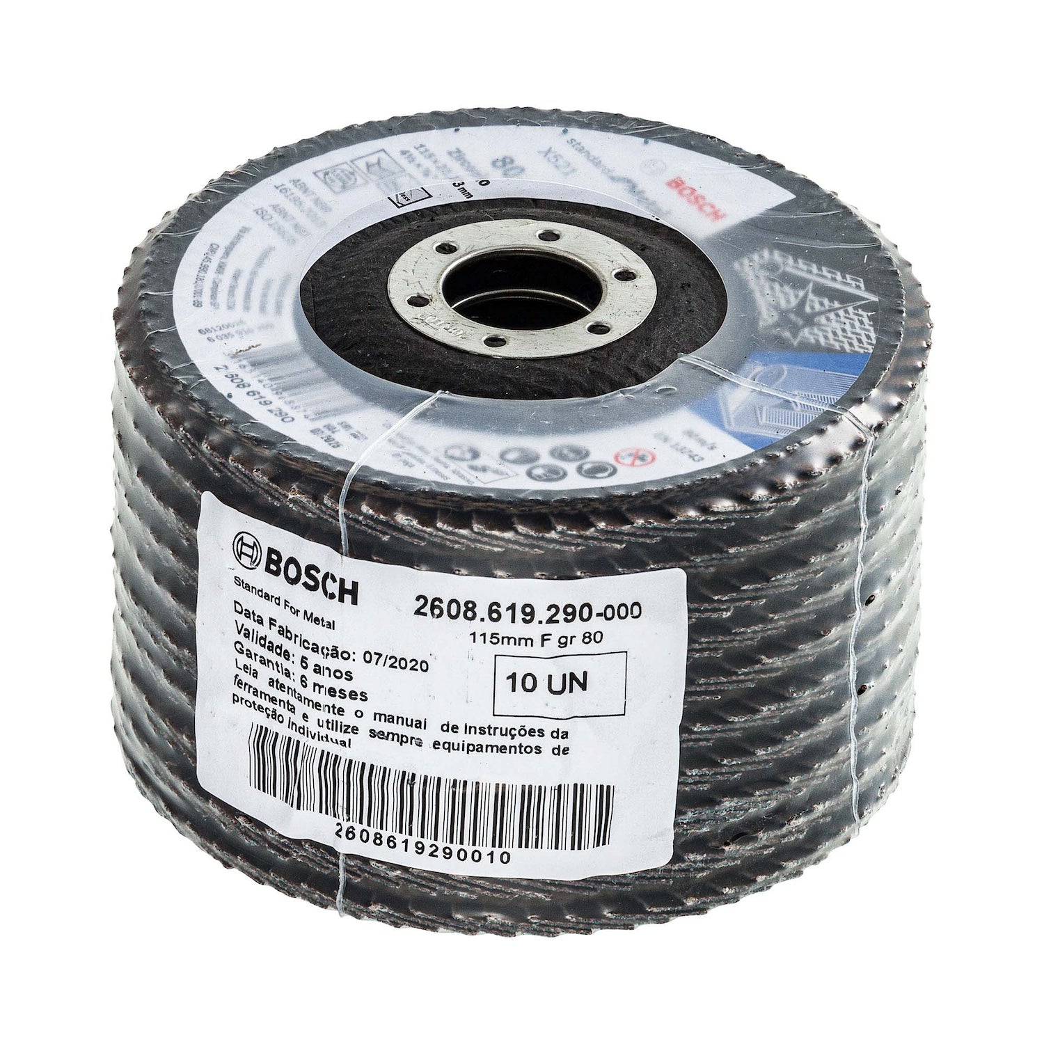 DISCO ABRASIVO FLAP T29 4 1/2" X 7/8" GRANO 80 2608.619.290-000 ZIRCONIO BOSH - Imagen 1