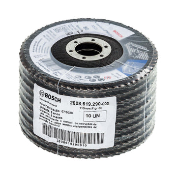 DISCO ABRASIVO FLAP T29 4 1/2" X 7/8" GRANO 80 2608.619.290-000 ZIRCONIO BOSH - Imagen 1