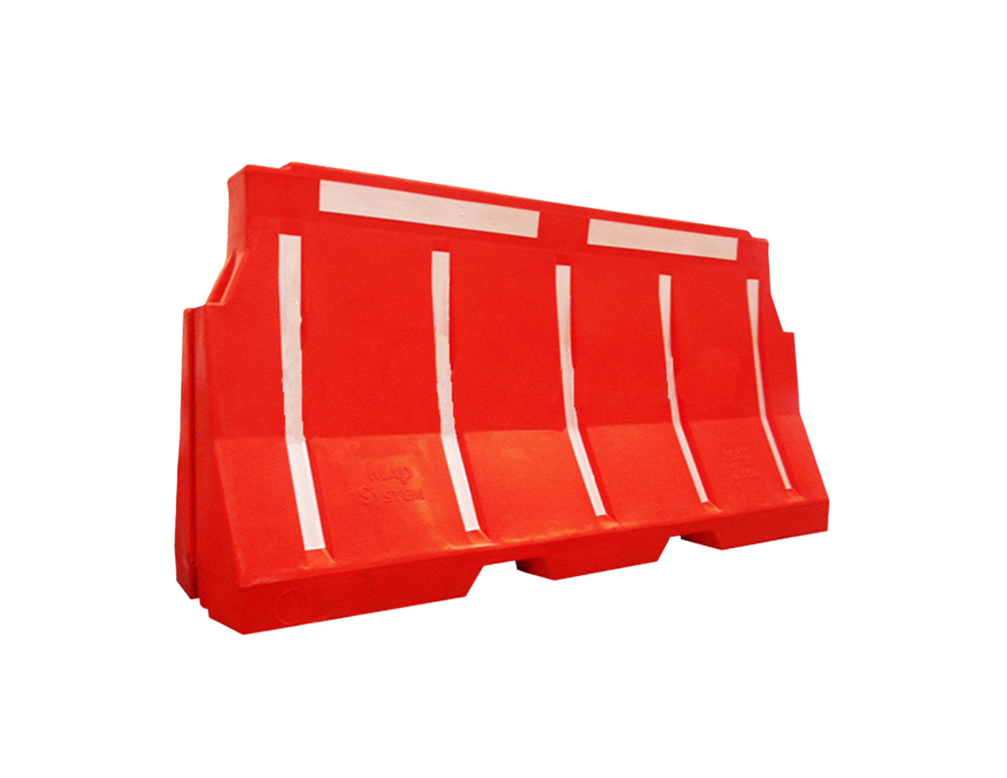 BARRERA PLASTICA MEDIDAS: 1.4MTS LARGO X 55CM ALTO X 41CM ANCHO CON REFLECTIVO - Imagen 1