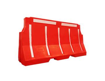 BARRERA PLASTICA MEDIDAS: 1.4MTS LARGO X 55CM ALTO X 41CM ANCHO CON REFLECTIVO - Imagen 1