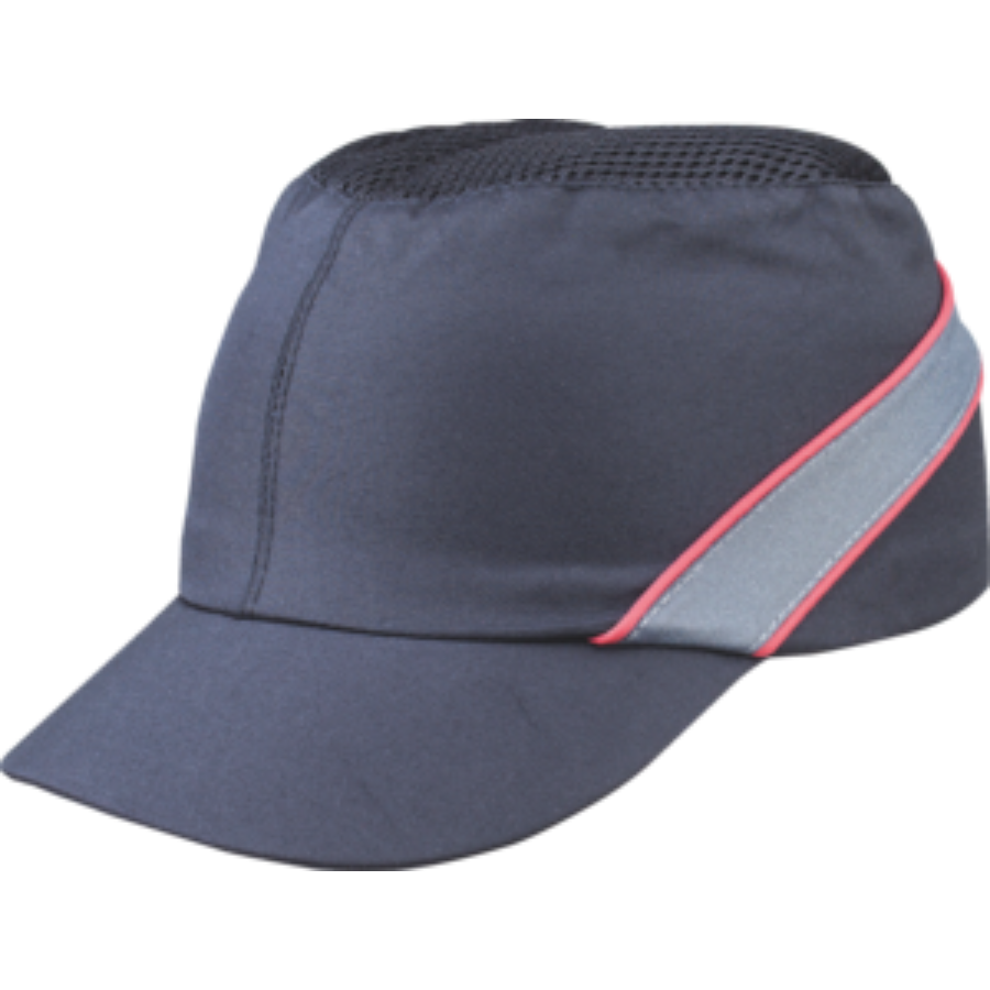 GORRA ANTI-GOLPES TIPO BASEBALL 3 CM NEGRO-ROJO AIR COLTAN DELTA PLUS - Imagen 1