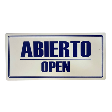 LETRERO DE SENALIZACION 30 X 15 CM STANDARD-ABIERTO - Imagen 1