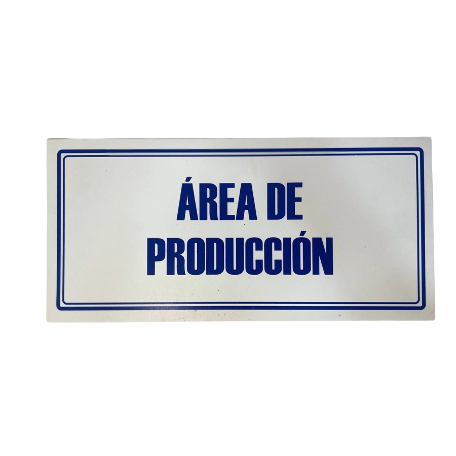 LETRERO DE SENALIZACION 30 X 15 CM STANDARD-AREA DE PRODUCCION - Imagen 1