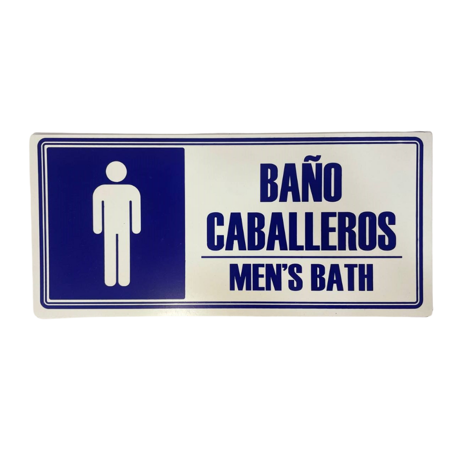LETRERO DE SENALIZACION 30 X 15 CM STANDARD-BAÑO CABALLERO - Imagen 1