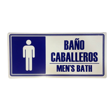 LETRERO DE SENALIZACION 30 X 15 CM STANDARD-BAÑO CABALLERO - Imagen 1