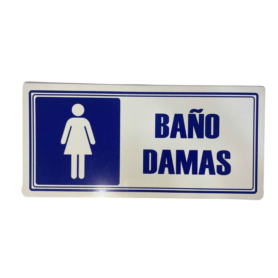LETRERO DE SENALIZACION 30 X 15 CM STANDARD-BAÑO DAMA - Imagen 1