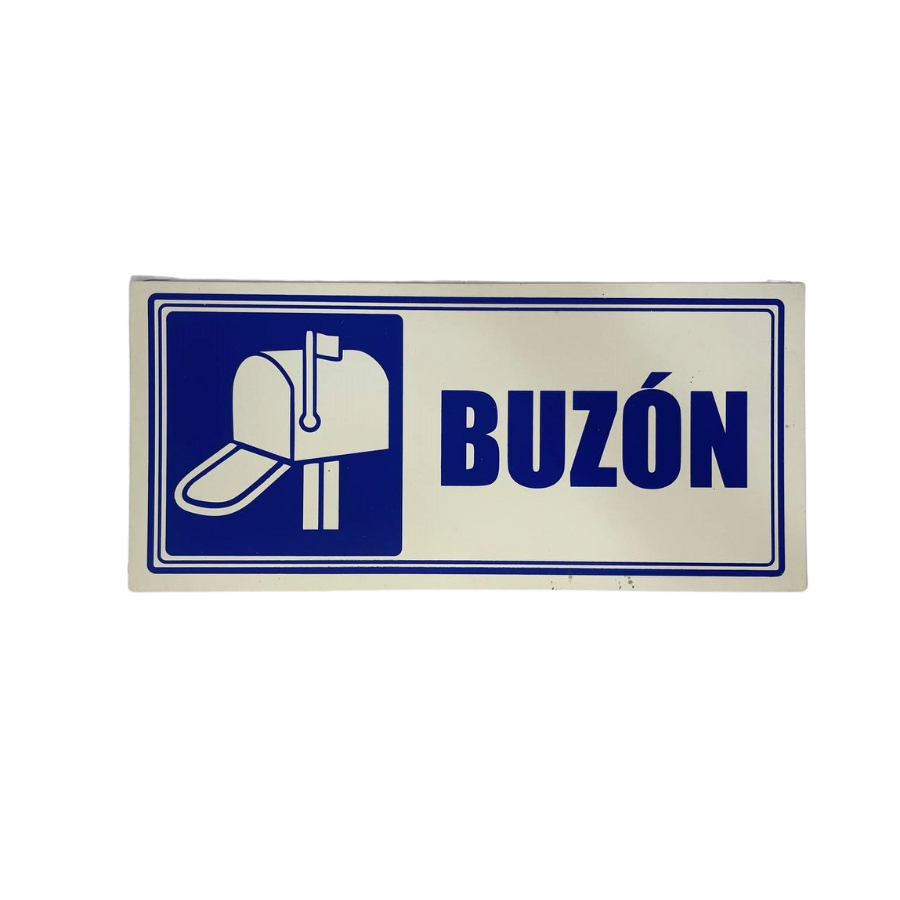 LETRERO DE SENALIZACION 30 X 15 CM STANDARD-BUZON - Imagen 1