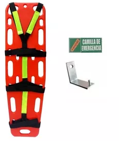 CAMILLA DE SEGURIDAD CON ARNES + SEÑALIZACION + SOPORTE - Imagen 1