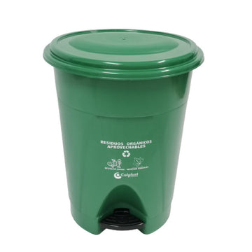 CANECA PLASTICA DE PEDAL 25 LTS VERDE - Imagen 1