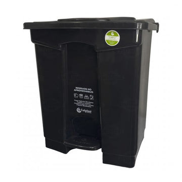 CANECA PLASTICA DE PEDAL 60 LTS NEGRA - Imagen 1
