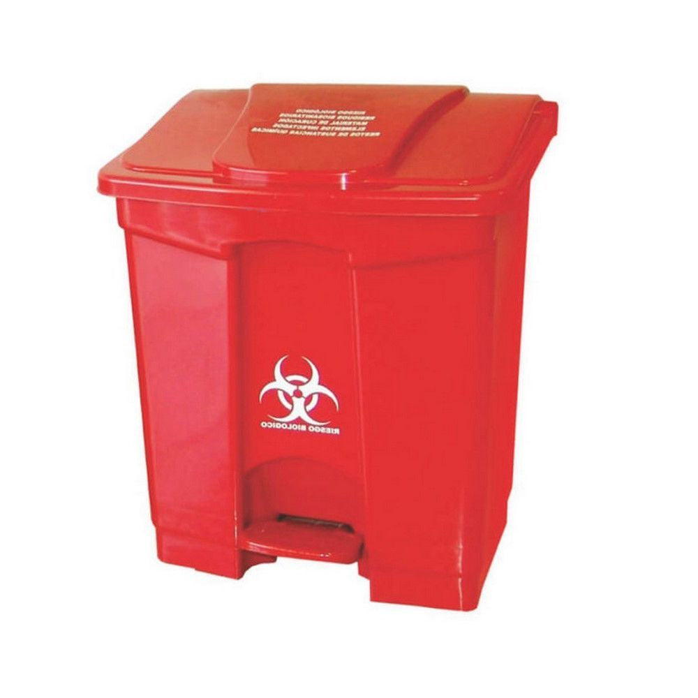 CANECA PLASTICA DE PEDAL 60 LTS ROJA - Imagen 1