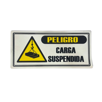 LETRERO DE SENALIZACION 30 X 15 CM STANDARD-CARGA SUSPENDIDA - Imagen 1