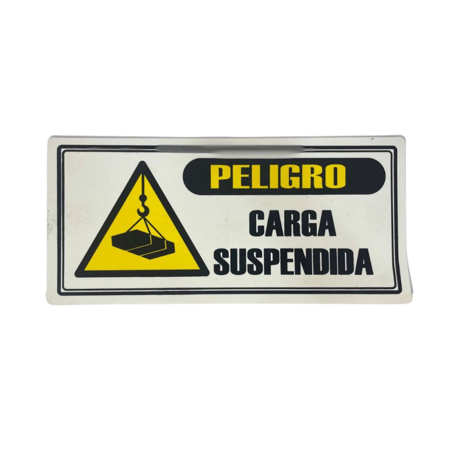 LETRERO DE SENALIZACION 30 X 15 CM STANDARD-CARGA SUSPENDIDA - Imagen 1