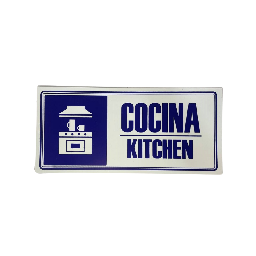 LETRERO DE SENALIZACION 30 X 15 CM STANDARD-COCINA - Imagen 1