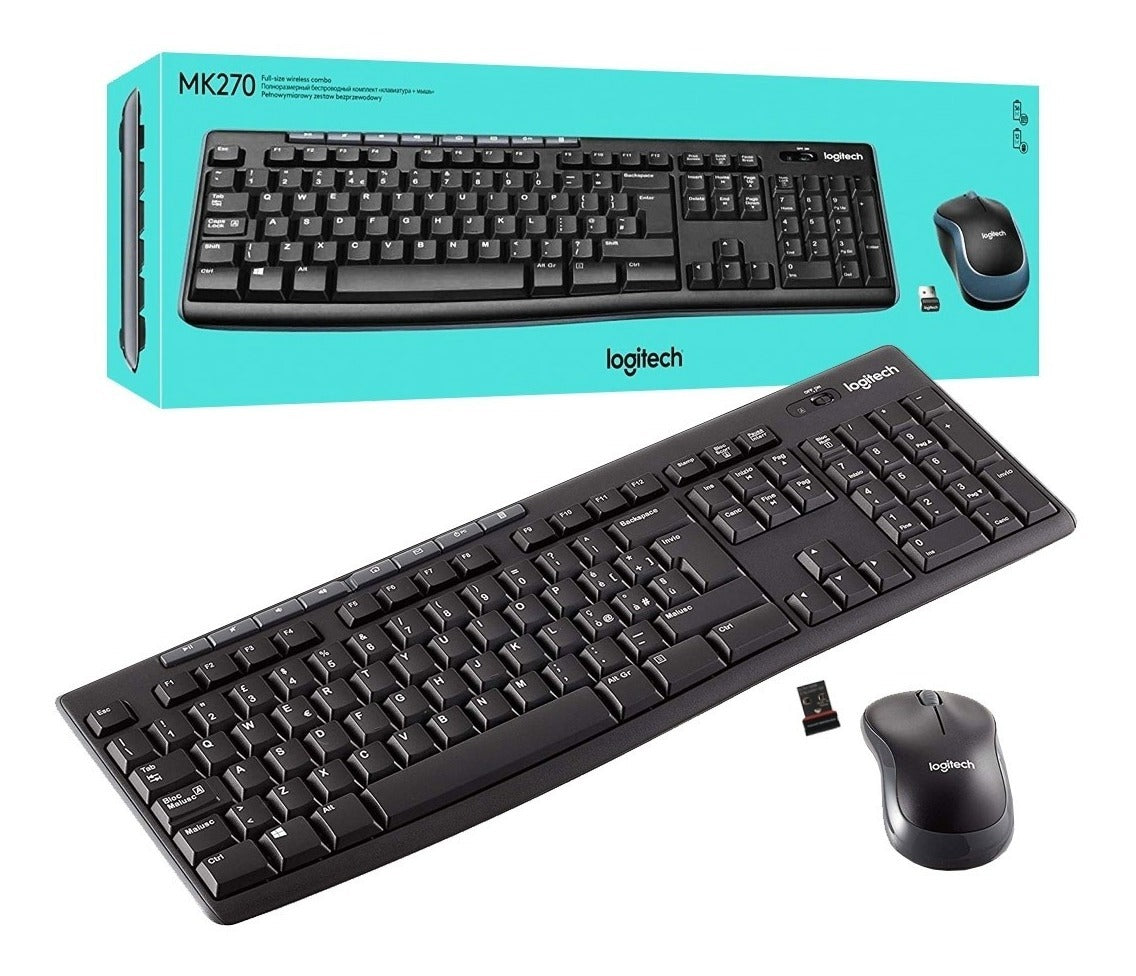 COMBO INALAMBRICO TECLADO Y MOUSE REF MK270 LOGITECH - Imagen 1