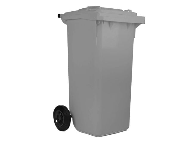 CONTENEDOR INDUSTRIAL 120 LTS TAPA PLANA CON RUEDAS GRIS - Imagen 1