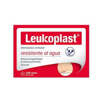 CURITAS IMPERMEABLES REDONDAS CAJA X 100 UNDS LEUKOPLAST - Imagen 1