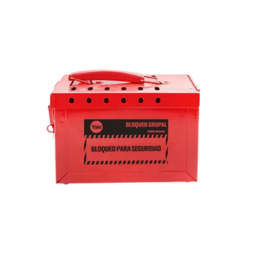 CAJA DE BLOQUEO ROJA GRUPAL YALE - Imagen 1