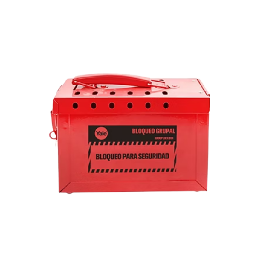 CAJA DE BLOQUEO ROJA GRUPAL YALE - Imagen 1