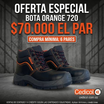 BOTA DE SEGURIDAD ORANGE 720 NEGRA