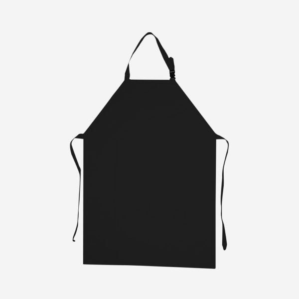 DELANTAL EN PVC 82 X 115 CM CALIBRE 25 REFORZADO NEGRO - Imagen 1