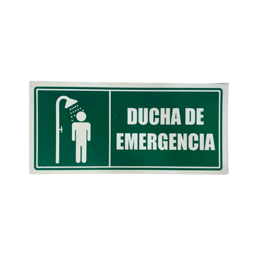LETRERO DE SENALIZACION 30 X 15 CM STANDARD-DUCHA EMERGENCIA - Imagen 1
