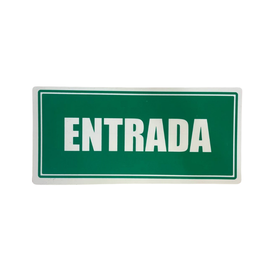 LETRERO DE SENALIZACION 30 X 15 CM STANDARD-ENTRADA - Imagen 1