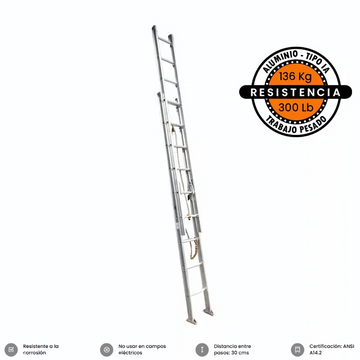 ESCALERA TIPO EXTENSIÓN 3 SECCIONES - TIPO IA SERIE 7111