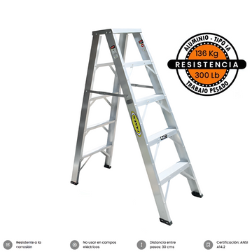 ESCALERA TIJERA - TIPO IA SERIE 7102 EN ALUMINIO