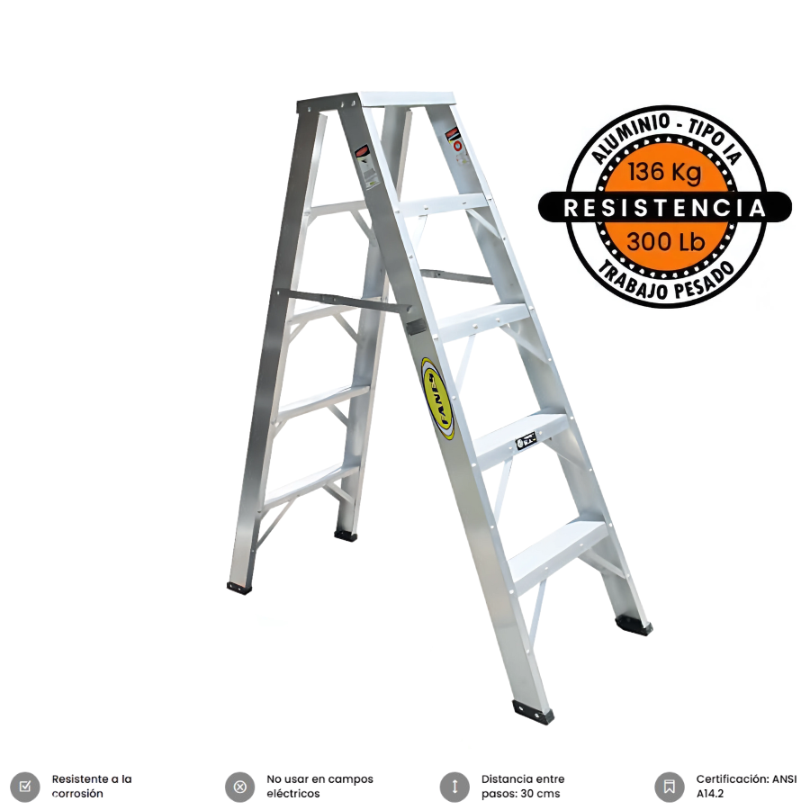 ESCALERA TIJERA - TIPO IA SERIE 7102 EN ALUMINIO