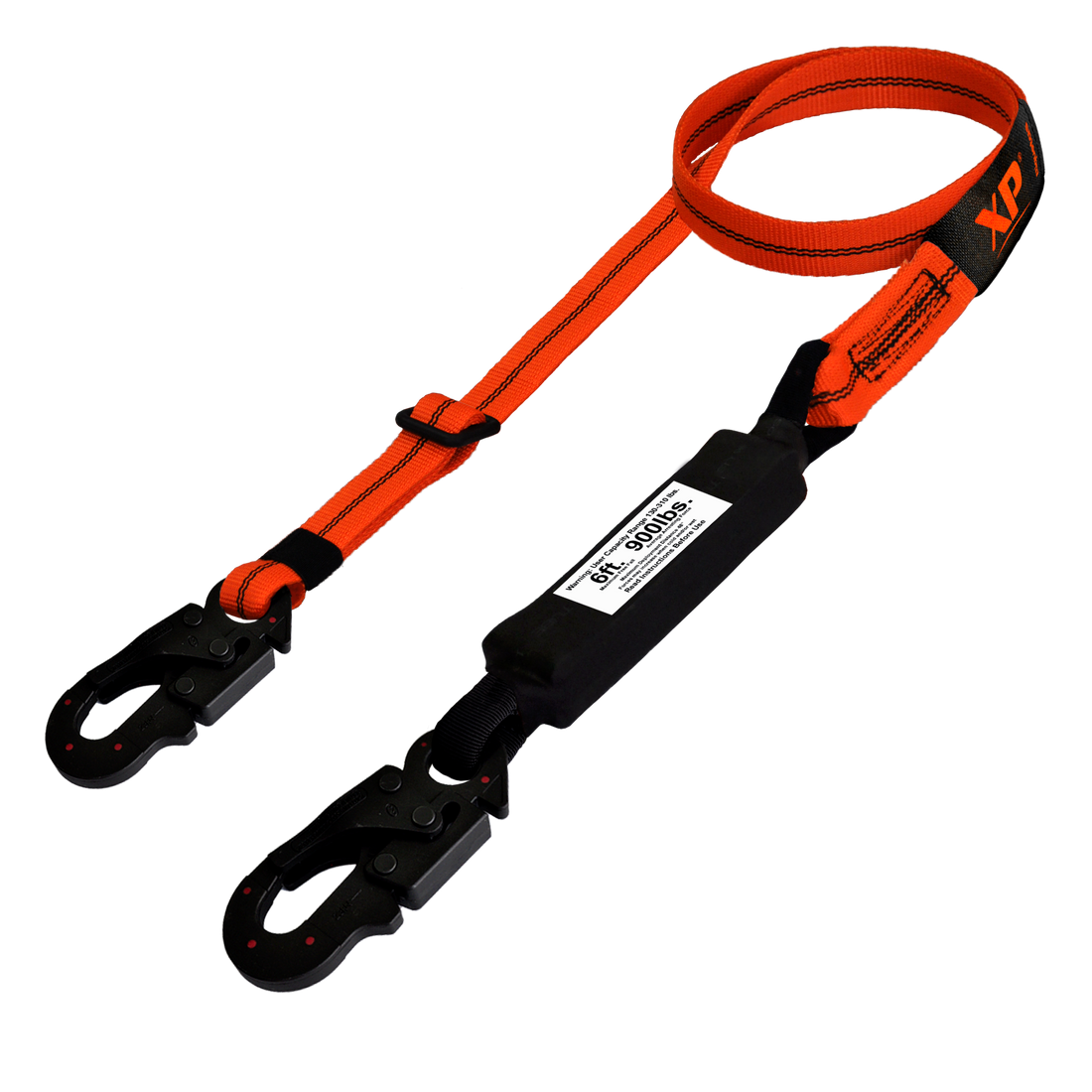 ESLINGA DIELECTRICA CON ABSORBEDOR REGULABLE EN REATA  DOBLE GANCHO PEQUEÑO 301SR-ADIE-2P XP - Imagen 1