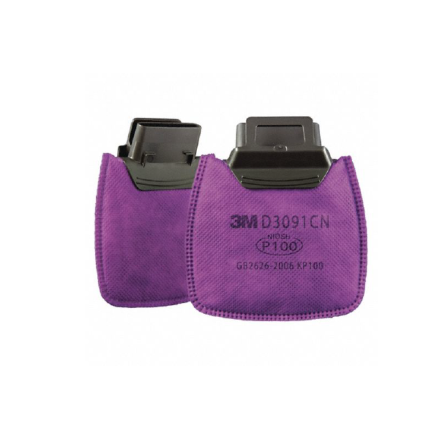 FILTRO PARA MATERIAL PARTICULADO 3M SECURE CLICK P100 (PAR) D3091 3M - Imagen 1