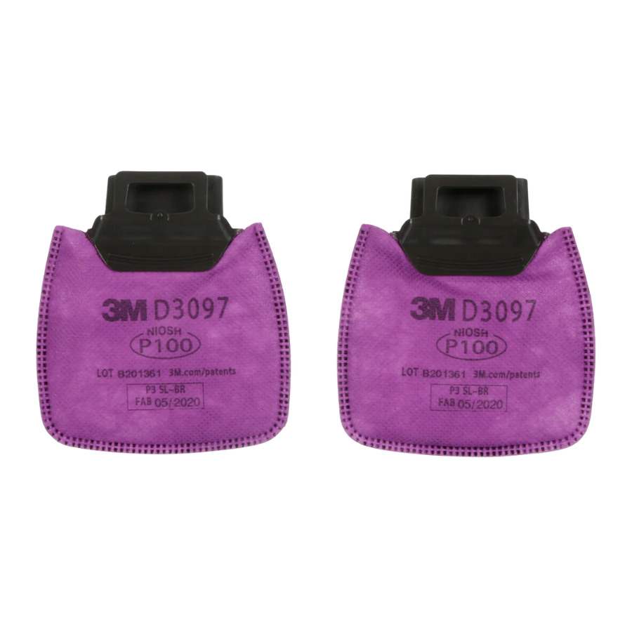 FILTRO PARA MATERIAL PARTICULADO 3M SECURE CLICK P100 (PAR) D3097 3M - Imagen 1