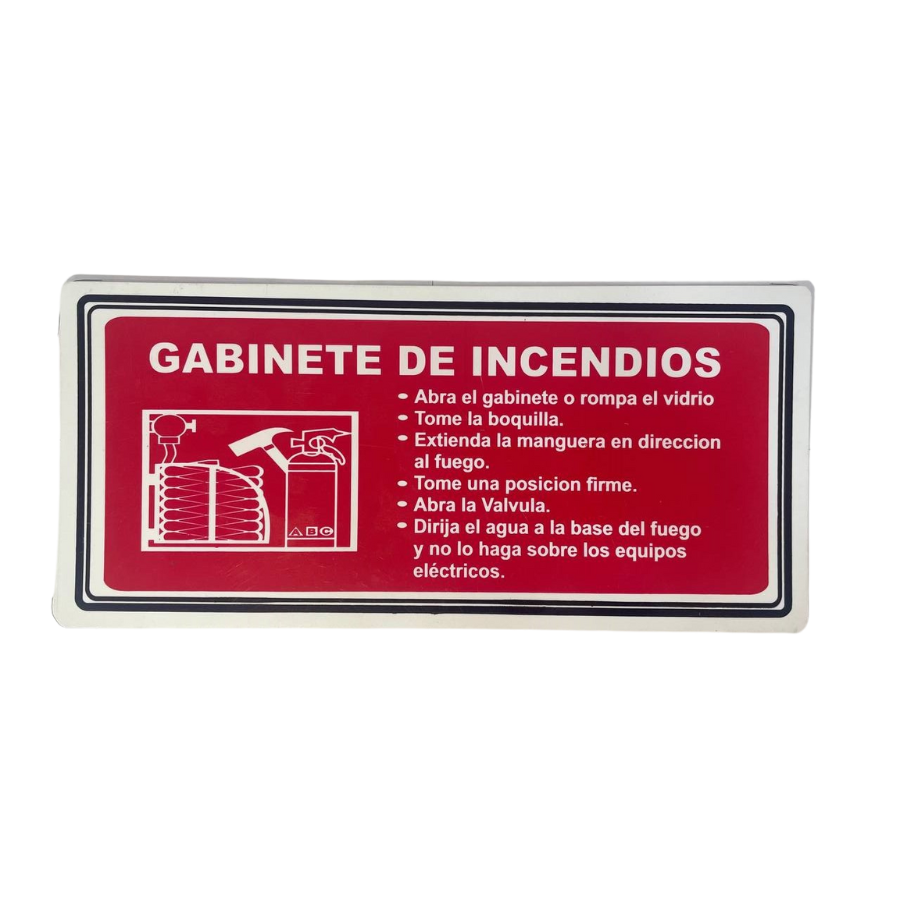 LETRERO DE SENALIZACION 30 X 15 CM STANDARD-GABINETE DE INCENDIO - Imagen 1