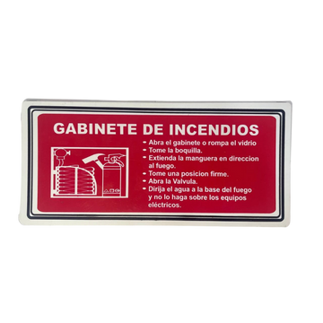 LETRERO DE SENALIZACION 30 X 15 CM STANDARD-GABINETE DE INCENDIO - Imagen 1