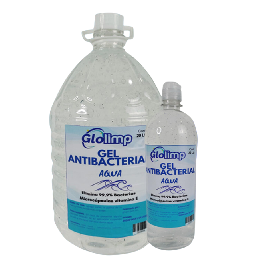 GEL ANTIBACTERIAL GLOLIMP CON VITAMINA E X GALON - Imagen 1