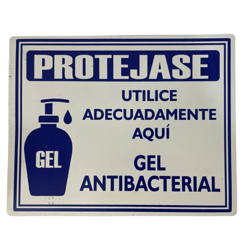 LETRERO DE SENALIZACION 25 X 20 CM STANDARD-GEL ANTIBACTERIAL - Imagen 1