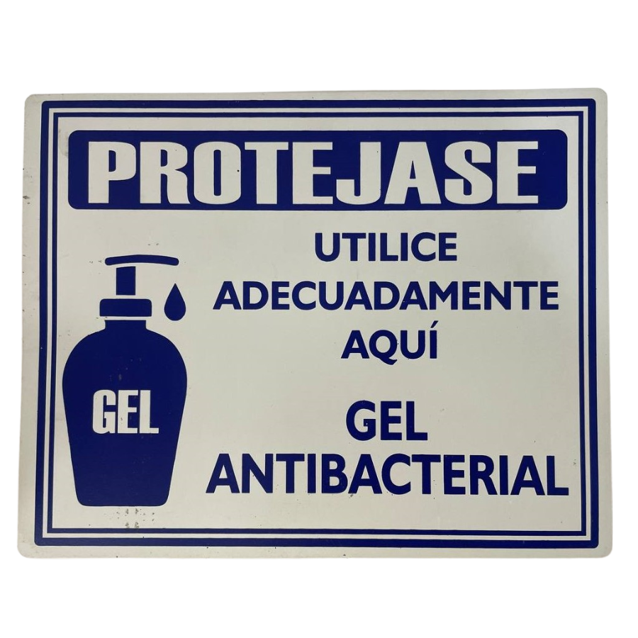 LETRERO DE SENALIZACION 25 X 20 CM STANDARD-GEL ANTIBACTERIAL - Imagen 1