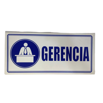 LETRERO DE SENALIZACION 30 X 15 CM STANDARD-GERENCIA - Imagen 1