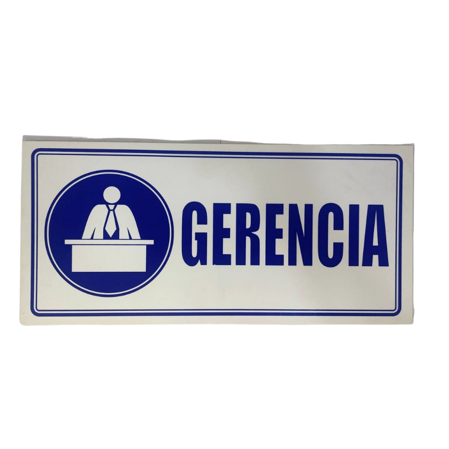 LETRERO DE SENALIZACION 30 X 15 CM STANDARD-GERENCIA - Imagen 1