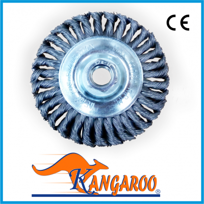 GRATA CIRCULAR TRENZADA ACERO 4 1/2 X 3/8 X 5/8 KANGAROO - Imagen 1
