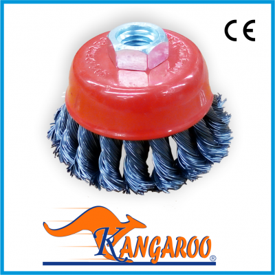 GRATA COPA TRENZADA ACERO MULTIROSCA 4" KANGAROO - Imagen 1