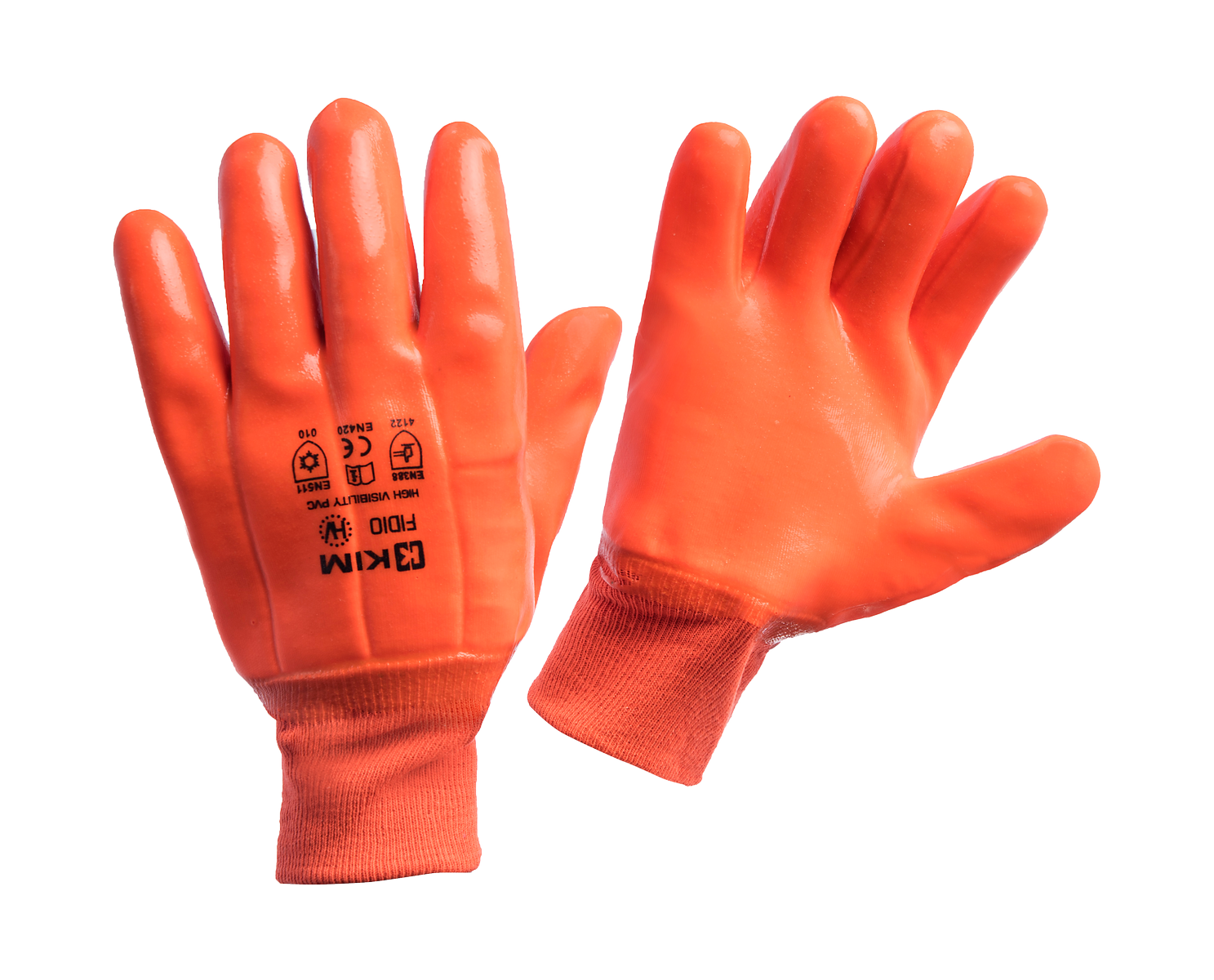 GUANTE DE PVC TERMICO NEON SEMICORRUGADO PARA CUARTO FRIO FIDIO KIM - Imagen 1