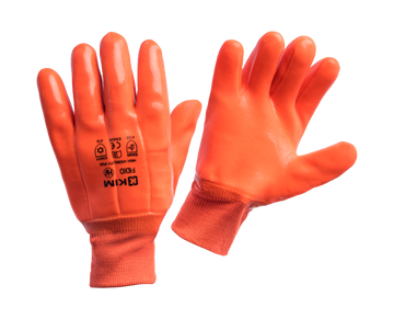 GUANTE DE PVC TERMICO NEON SEMICORRUGADO PARA CUARTO FRIO FIDIO KIM - Imagen 1