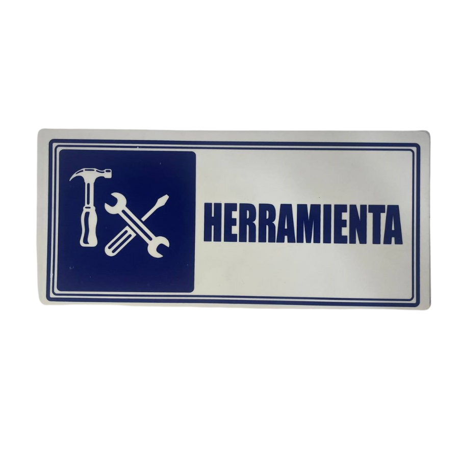 LETRERO DE SENALIZACION 30 X 15 CM STANDARD-HERRAMIENTAS - Imagen 1