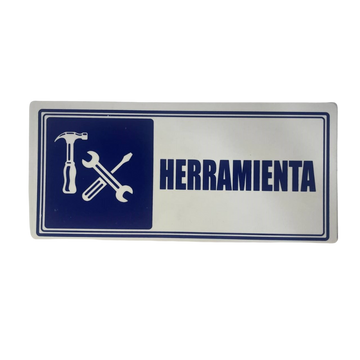 LETRERO DE SENALIZACION 30 X 15 CM STANDARD-HERRAMIENTAS - Imagen 1