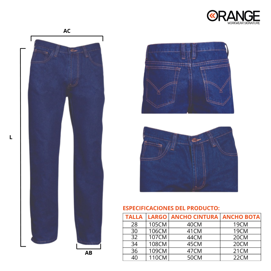 JEAN ORANGE MASCULINO